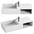 Cosmic Compact Shelf Washbasin 3D model small image 1