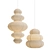 Elegant Wabi-sabi Paper Pendant Lights 3D model small image 1