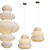 Elegant Wabi-sabi Paper Pendant Lights 3D model small image 2