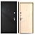 Metal Entry Door Camelia, Dual Locks 3D model small image 3