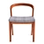 Elegant Bobo Walnut Chair 3D model small image 2