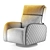 Modern Blanche Corso Armchair 3D model small image 6