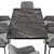 Cozy Dining Chair Set: Areal Table 3D model small image 2