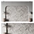 Stone Relief Bed Headboard 3D model small image 7