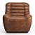 Heirloom Sienna Leather Swivel Chair 3D model small image 2
