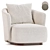 Sleek Modern Caspia Armchair 3D model small image 1