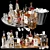 Luxury Whiskey Decanter Set No2 3D model small image 3