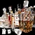 Luxury Whiskey Decanter Set No2 3D model small image 5