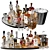 Luxury Whiskey Decanter Set No2 3D model small image 7