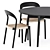 Modern Ticino Chairs & Round Table 3D model small image 2