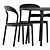 Modern Ticino Chairs & Round Table 3D model small image 3