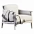 Sleek Fabric Armchair Design 3D model small image 7