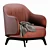 Contemporary Poliform Kaori Armchair 3D model small image 1