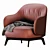 Contemporary Poliform Kaori Armchair 3D model small image 3