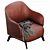 Contemporary Poliform Kaori Armchair 3D model small image 6