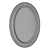Embossed Leaf Oval Wall Mirror 3D model small image 2