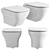 Modern Wall-Mounted Washdown Toilets 3D model small image 1