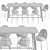 Modern Height Table & Stool 3D model small image 6