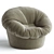 Luxury Bio Gold Velvet Armchair 3D model small image 1