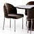 Modern Dining Set with Accessories 3D model small image 3