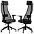 Ergonomic Office Chair with Armrests 3D model small image 1