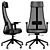 Ergonomic Office Chair with Armrests 3D model small image 2