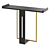 Elegant Black & Gold Console 3D model small image 1