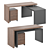 Modern L-Shaped Swivel Desk 3D model small image 3