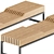 Vestre PORTO Bench 403, 240cm 3D model small image 2