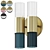 Luxury Brass Glass Wall Sconce 3D model small image 1