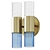 Luxury Brass Glass Wall Sconce 3D model small image 2