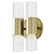Luxury Brass Glass Wall Sconce 3D model small image 4