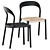 Modern Minimalist Dining Set: Ticino Chairs & Graft Table 3D model small image 4