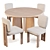 Modern Round Dining Set: Nera Table & Sydney Chair 3D model small image 4