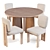 Modern Round Dining Set: Nera Table & Sydney Chair 3D model small image 5