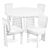 Modern Round Dining Set: Nera Table & Sydney Chair 3D model small image 3