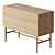 Modern Wooden Herringbone Chest Drawers 3D model small image 3