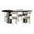 Stylish Moon Dining Set 3D model small image 2