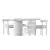 Stylish Moon Dining Set 3D model small image 3