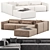 Modern Modular Sectional Sofa Set 3D model small image 1