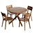 Teak Xono 100 & Artisan Dining Set 3D model small image 1