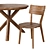 Teak Xono 100 & Artisan Dining Set 3D model small image 2