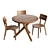 Teak Xono 100 & Artisan Dining Set 3D model small image 4