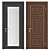 Classic Wood Door Set 3D model small image 5