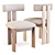 Ceremonie Natural Boucle Dining Chair 3D model small image 1