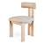 Ceremonie Natural Boucle Dining Chair 3D model small image 2