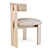 Ceremonie Natural Boucle Dining Chair 3D model small image 5