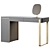 Olivya Stone DROFF Modern Vanity Desk 3D model small image 2