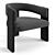 Elegant Trussardi Casa Fence Armchair 3D model small image 2