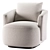 Elegant Caspia Armchair with Textures 3D model small image 1